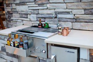 Custom Outdoor Bar and Kitchen in Rehoboth Beach, Delaware.