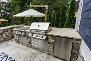 Outdoor Kitchen Area and Living Space