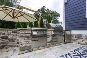 Outdoor Kitchen Area and Living Space