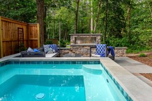 Plunge pool and fire feature