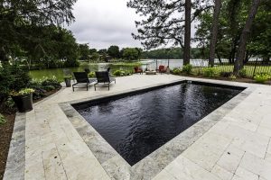 Dark Finish Pool matches Lake