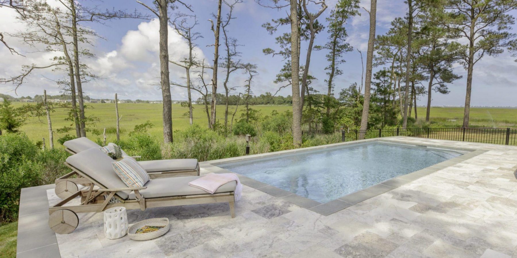 Raised Pool on Sloping Yard