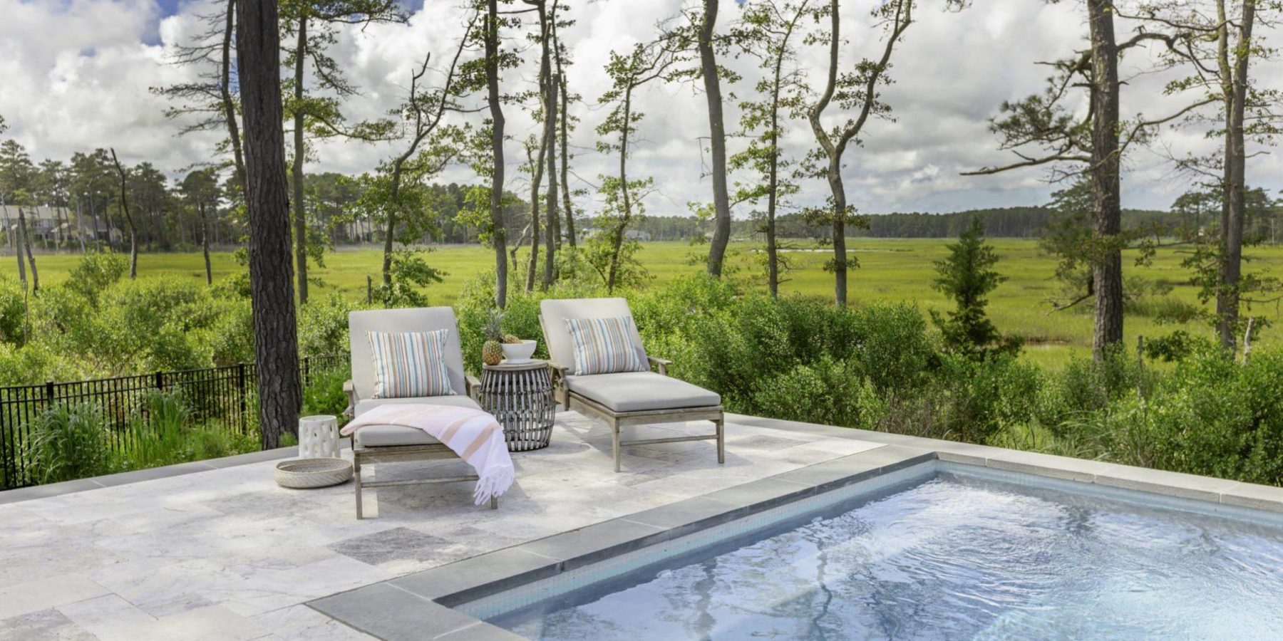 Raised Pool on Sloping Yard