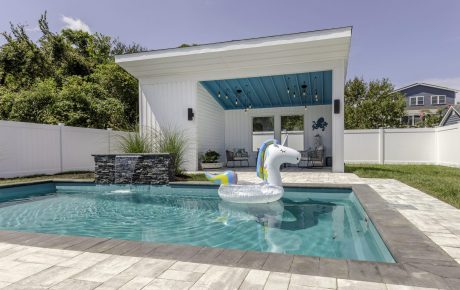 fiberglass pool outdoors