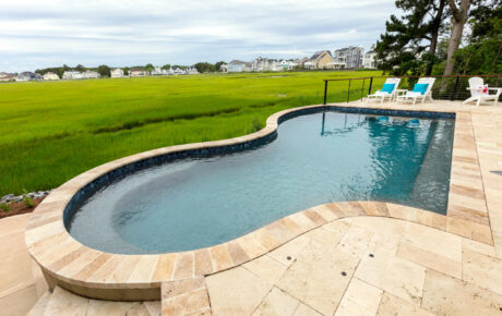 Freeform Raised Gunite Swimming Pool Delaware