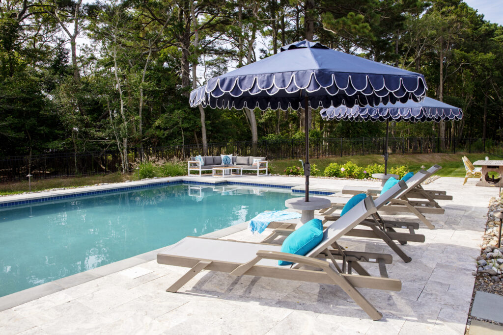 Concrete swimming pool at the beach