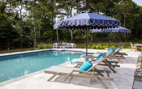 Concrete swimming pool at the beach