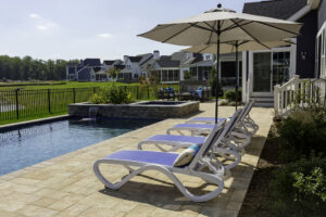 Pool, Garden Bed, Waterfall, Year Round Spa, and Patio