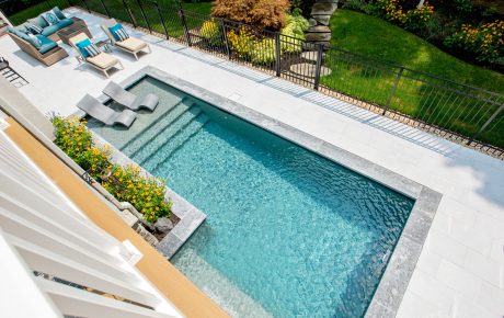 geometric pool built by Ashton Pools By Design
