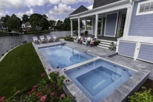 hot tub and pool combo in Delaware, built by Ashton Pools By Design